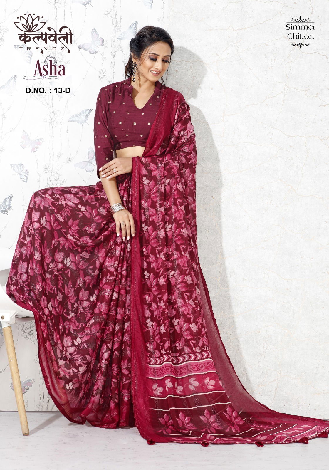 Asha 13 Printed Chiffon Daily Wear Sarees Catalog